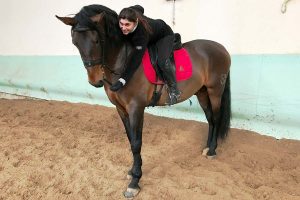 Carine, un petit bonbon bien mérité en fin de séance